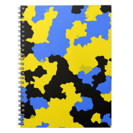 Cuaderno Diseño abstracto amarillo azul negro