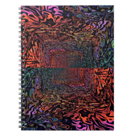 Cuaderno Diseño Abstracto de Caleidoscopio Fractal Eléctric