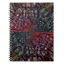 Cuaderno Diseño Abstracto de Caleidoscopio Fractal Eléctric