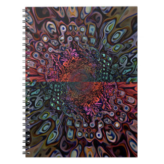 Cuaderno Diseño Abstracto de Caleidoscopio Fractal Eléctric
