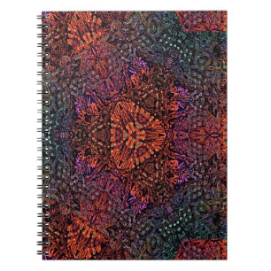 Cuaderno Diseño Abstracto de Caleidoscopio Fractal Eléctric