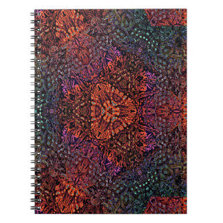 Cuaderno Diseño Abstracto de Caleidoscopio Fractal Eléctric