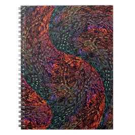 Cuaderno Diseño Abstracto de Caleidoscopio Fractal Eléctric