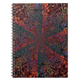 Cuaderno Diseño Abstracto de Caleidoscopio Fractal Eléctric