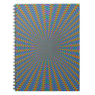 Cuaderno Diseño abstracto de ilusión óptica.