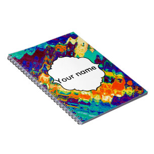 Cuaderno Diseño abstracto de textura retro