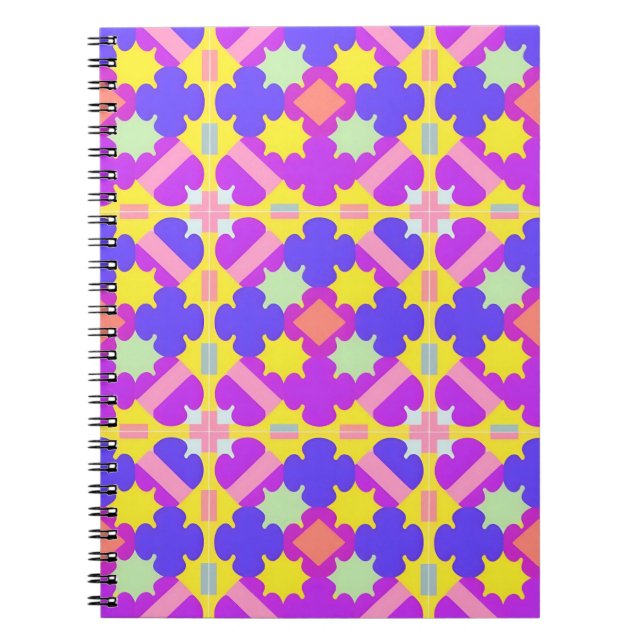 Cuaderno Diseño abstracto geométrico colorido (Frente)