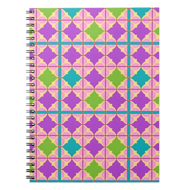 Cuaderno Diseño abstracto geométrico colorido (Frente)
