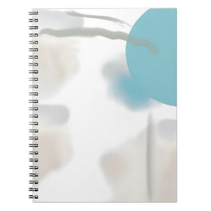 Cuaderno Diseño abstracto mínimo de Aqua Blue