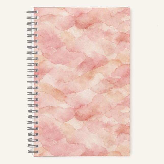 Cuaderno Diseño abstracto moderno de rosa suave (Anverso)