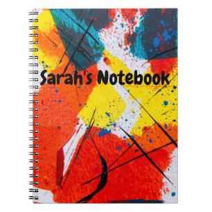 Cuaderno Diseño abstracto Personalizar de bloc de notas nom