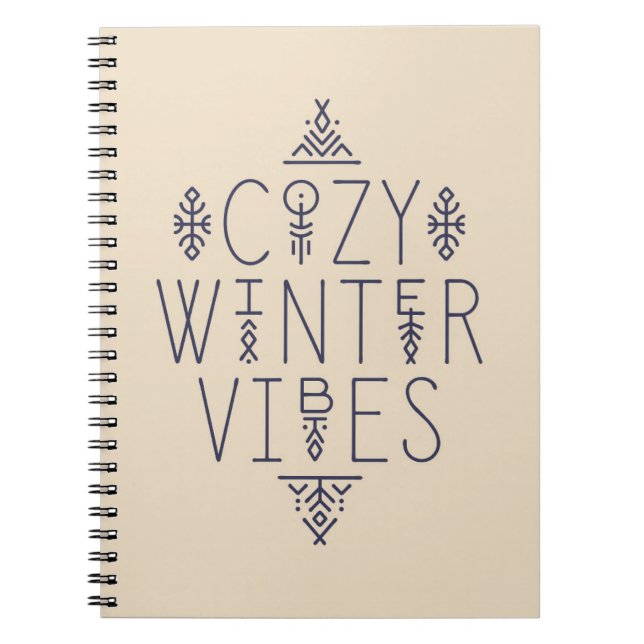 Cuaderno Diseño acogedor de vibraciones de invierno (Frente)
