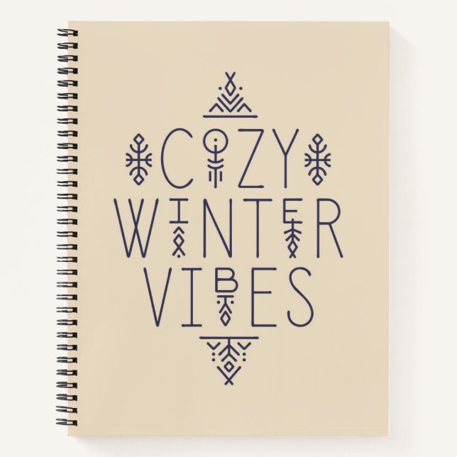 Cuaderno Diseño acogedor de vibraciones de invierno (Anverso)