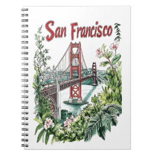 Cuaderno Diseño acuático del puente Golden Gate de San Fran