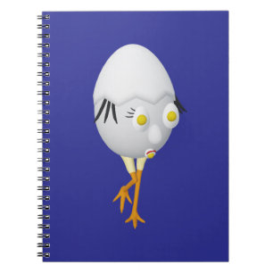 Cuaderno Diseño adorable de personaje de huevo extravagante