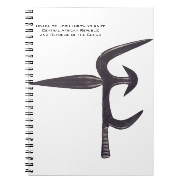 Cuaderno Diseño africano del cuchillo que lanza (Frente)