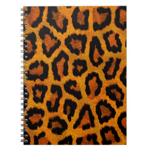 Cuaderno Diseño anaranjado del estampado de animales