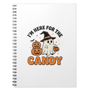 Cuaderno Diseño Antiguo de Calabaza Fantasma de Caramelo de