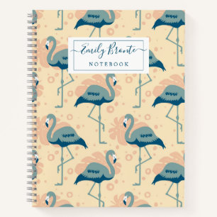 Cuaderno Diseño Art Decó inspirado en el melocotón Flamingo