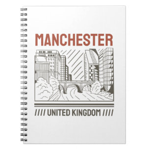 Cuaderno Diseño artístico de la silueta urbana de Máncheste