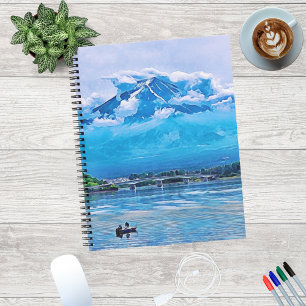 Cuaderno Diseño artístico japonés de acuarela pacífica