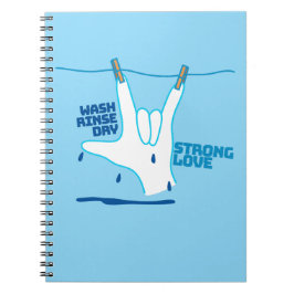 Cuaderno Diseño ASL - Lava, Enjuaga y Seca el Amor ILY