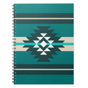 Cuaderno Diseño azteca de color turquesa