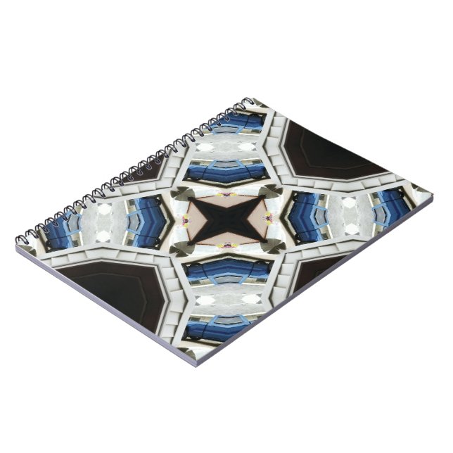 Cuaderno Diseño Azul Oscuro y Claro Blanco (Lado Izquierdo)