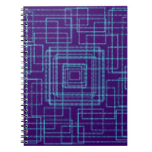 Cuaderno Diseño azul simple y geométrico