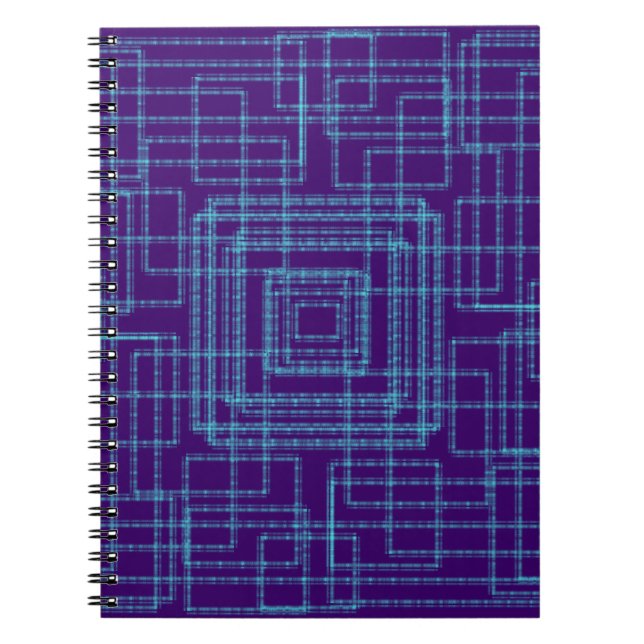 Cuaderno Diseño azul simple y geométrico (Frente)