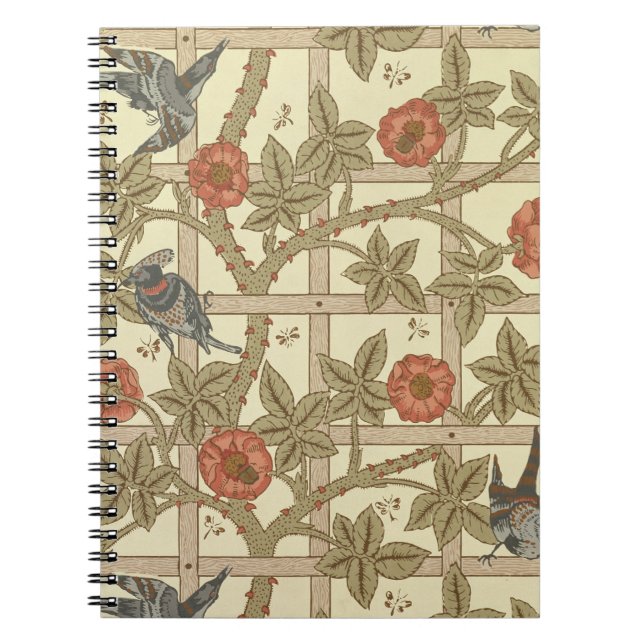 Cuaderno Diseño azul y anaranjado del papel pintado del (Frente)