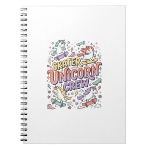 Cuaderno Diseño caprichoso de tripulación de unicornios pat