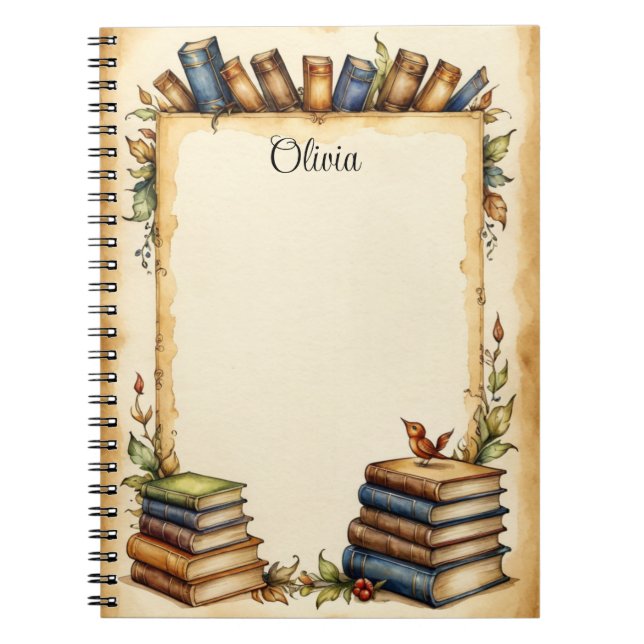 Cuaderno Diseño Caprichoso Personalizable en (Frente)