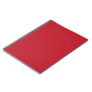 Cuaderno Diseño cautivador del borde blanco de fondo rojo