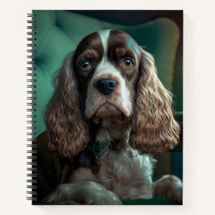 Cuaderno Diseño Clásico de Retrato de Cocker Spaniel Elegan