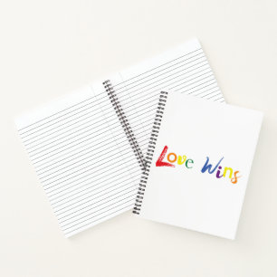 Cuaderno Diseño colorido, alegre y creativo de Love Wins