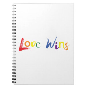 Cuaderno Diseño colorido, alegre y creativo de Love Wins