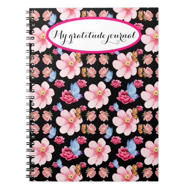Cuaderno Diseño Colorido de Flor Silvestre (Frente)