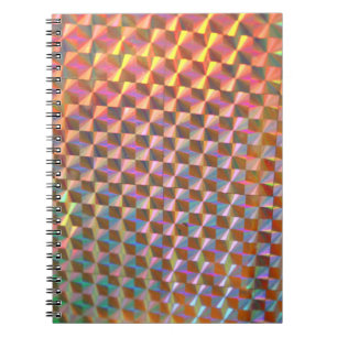 Cuaderno diseño colorido de la fotografía metalizado