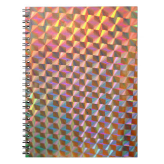Cuaderno diseño colorido de la fotografía metalizado