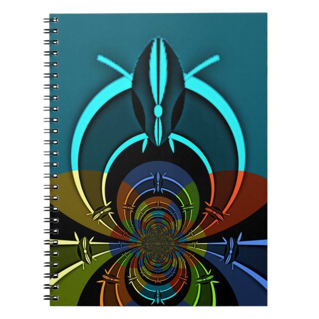 Cuaderno Diseño colorido del Escudo Masái (Frente)