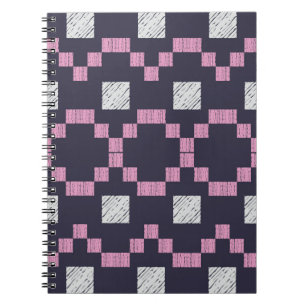 Cuaderno Diseño con eclosión manual. Ornamento étnico de bo