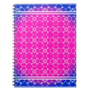 Cuaderno Diseño con patrón geométrico abstracto dibujado a 