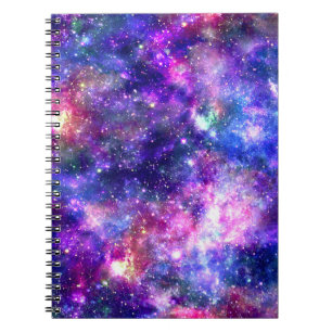 Cuaderno Diseño cósmico de impresión nocturna de galaxia