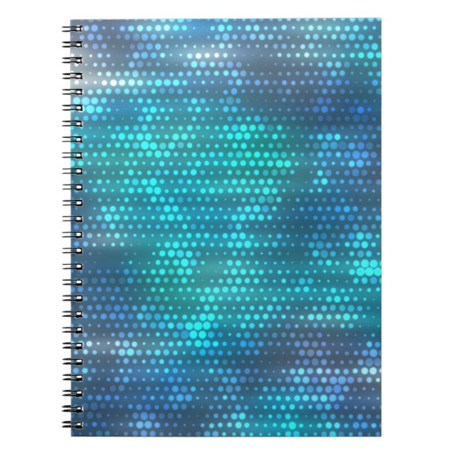 Cuaderno Diseño creativo de fondo azul abstracto. (Frente)