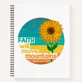 Cuaderno Diseño Cristiano Mover Montañas con Fe
