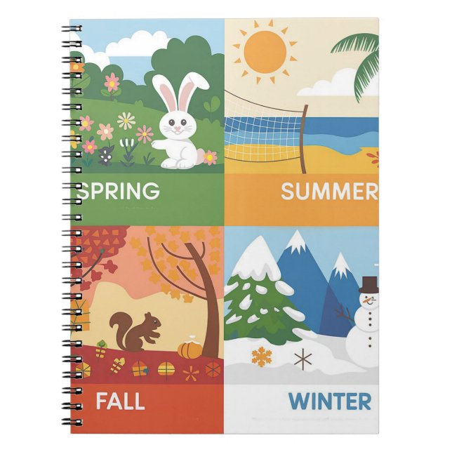 Cuaderno Diseño de 4 estaciones de estudio y educacional (Frente)
