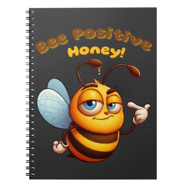 Cuaderno Diseño de abejorro de Personalizado amarillo con c (Frente)