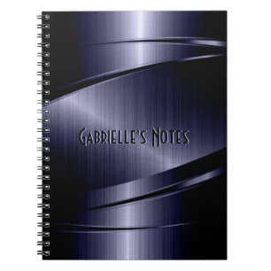 Cuaderno Diseño de acero inoxidable azul oscuro