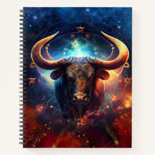 Cuaderno Diseño de Acuarela del Signo Zodiacal Tauro
